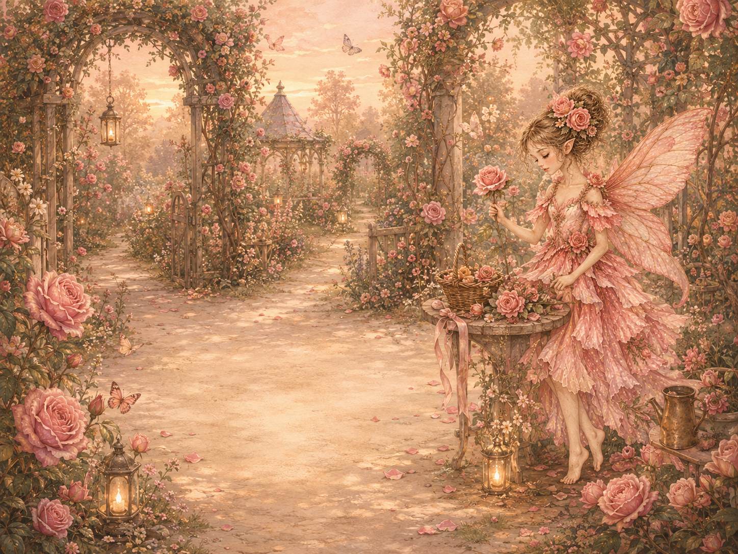 Rosalie’s enchanted rose garden