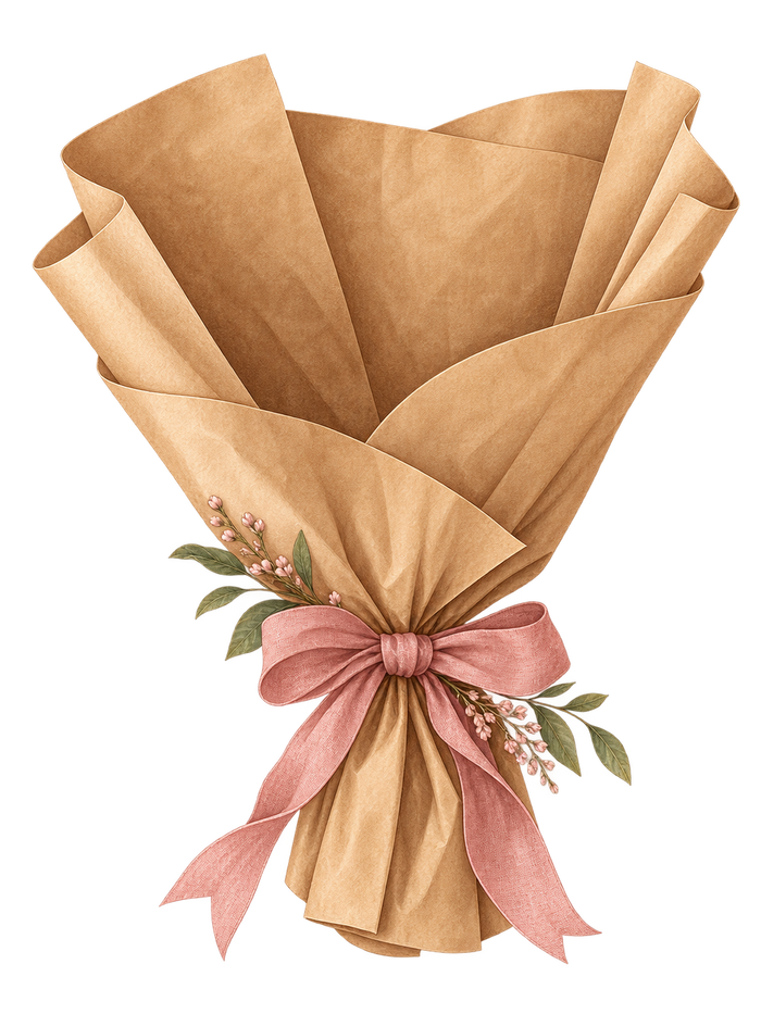 Brown paper bouquet wrap
