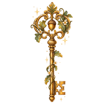 An enchanted golden key
