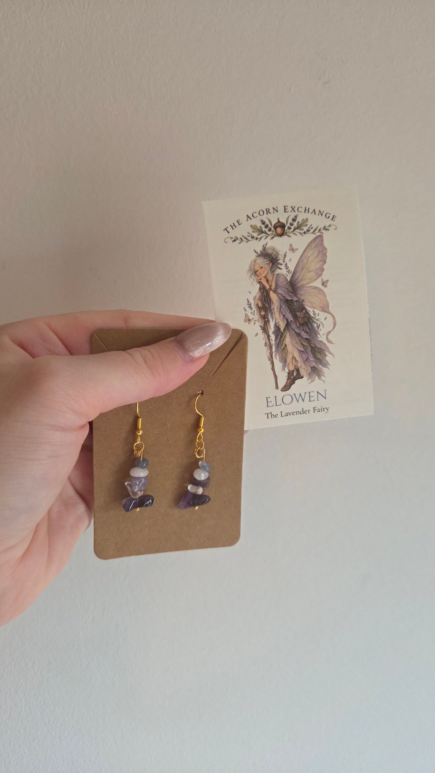 Lavender Fairy drop Earrings