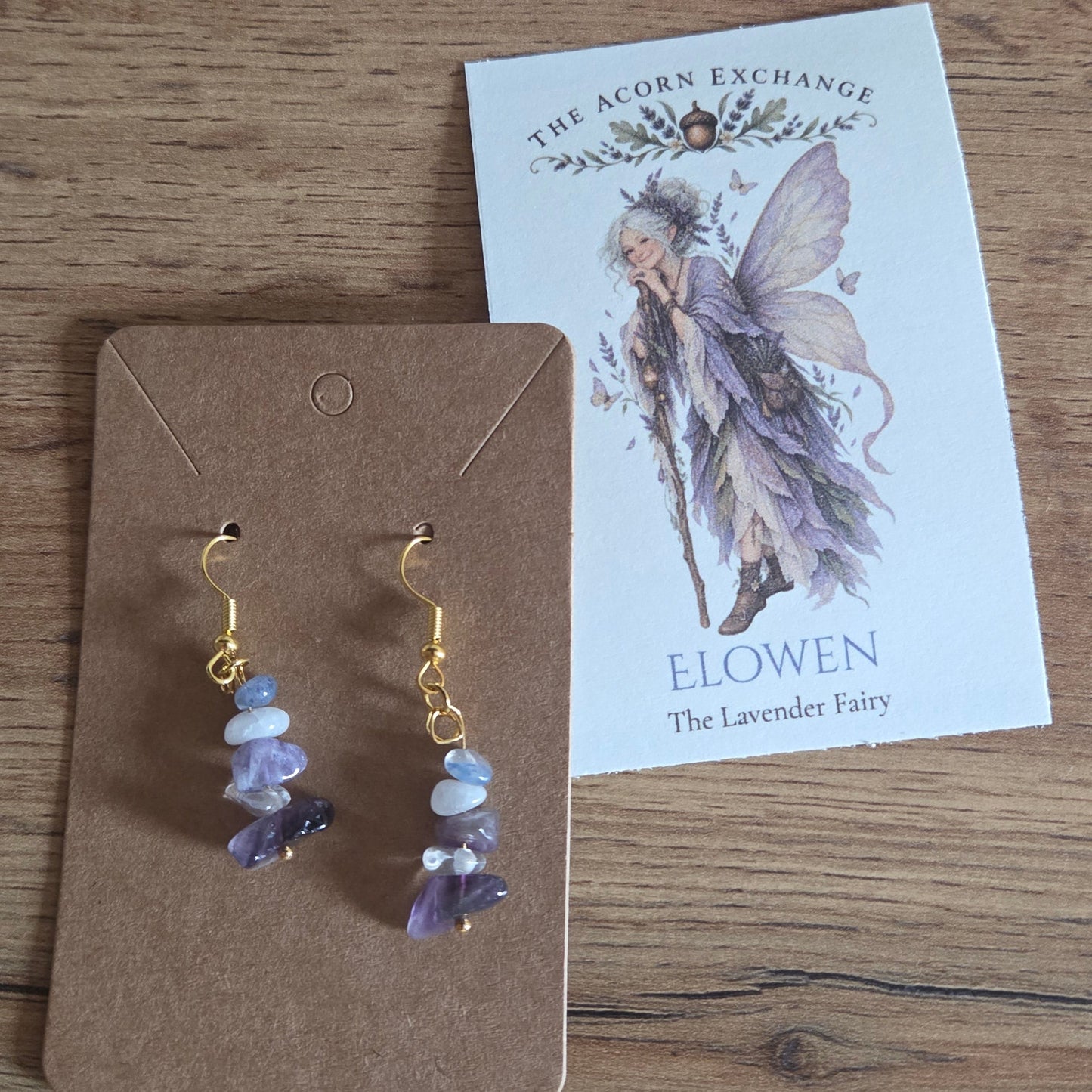Lavender Fairy drop Earrings